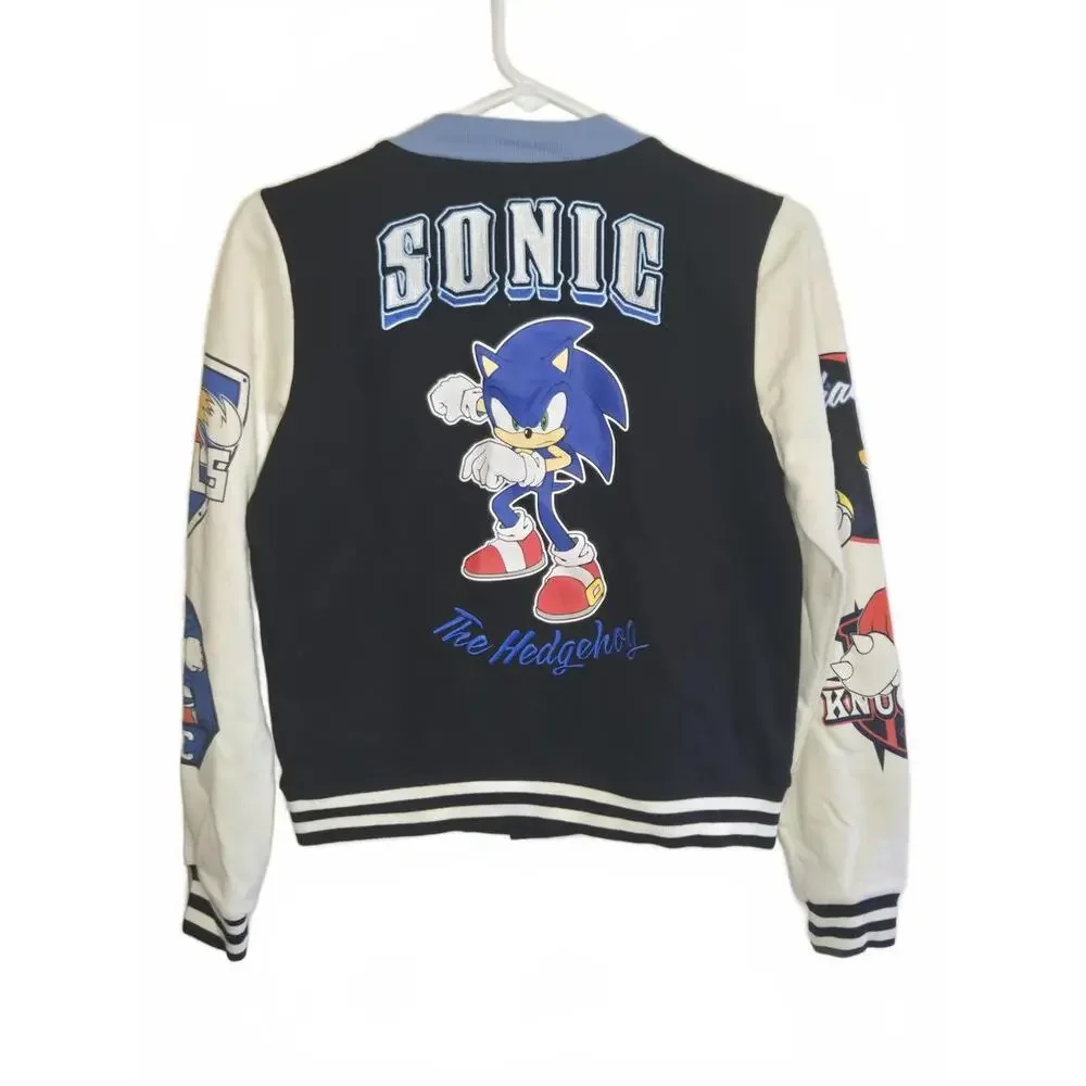 Sonic The Hedgehog Varsity Style Jacket Size 14/16 - Picture 2 of 6